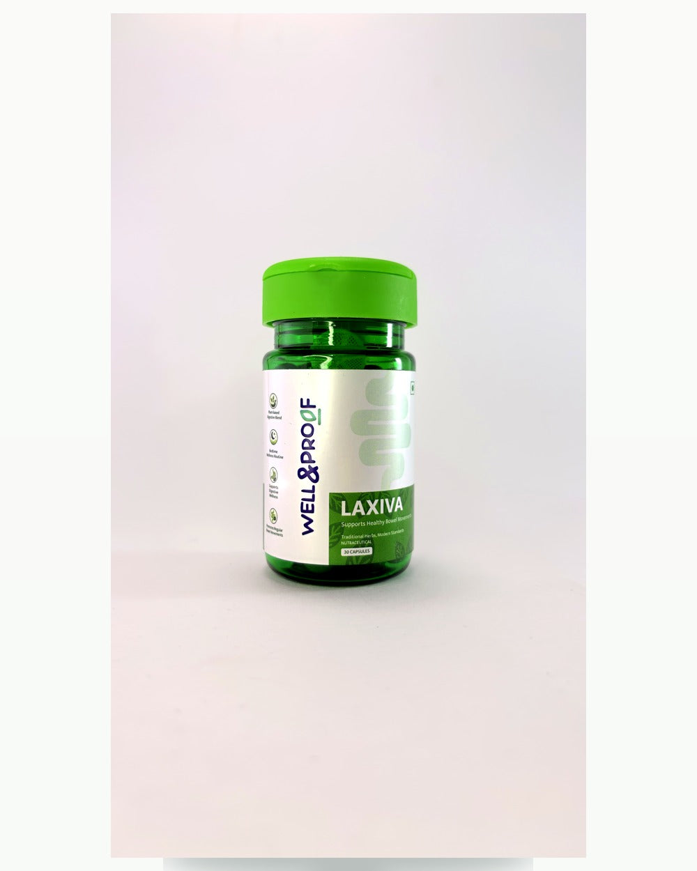 Well & Proof Laxiva — supports healthy bowel movements, 30 capsules