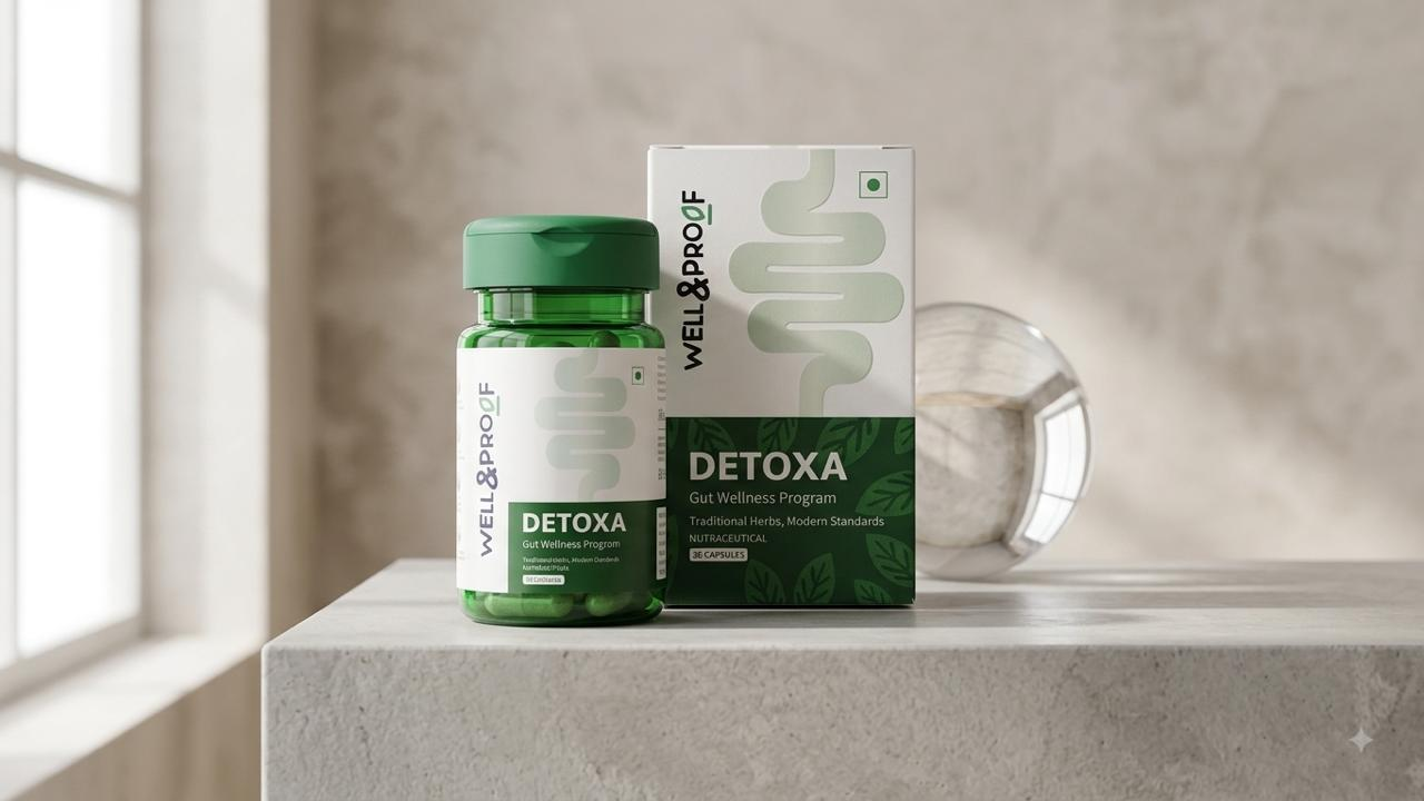 Well & Proof Detoxa bottle and carton